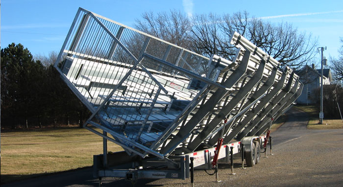 Unloading Bleachers